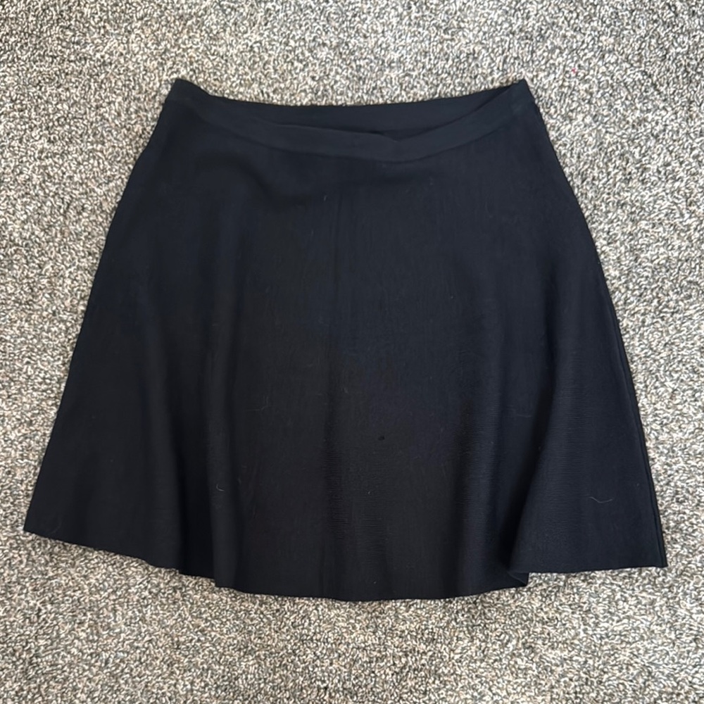 Tahari Black A-Line Mini Skirt for Work